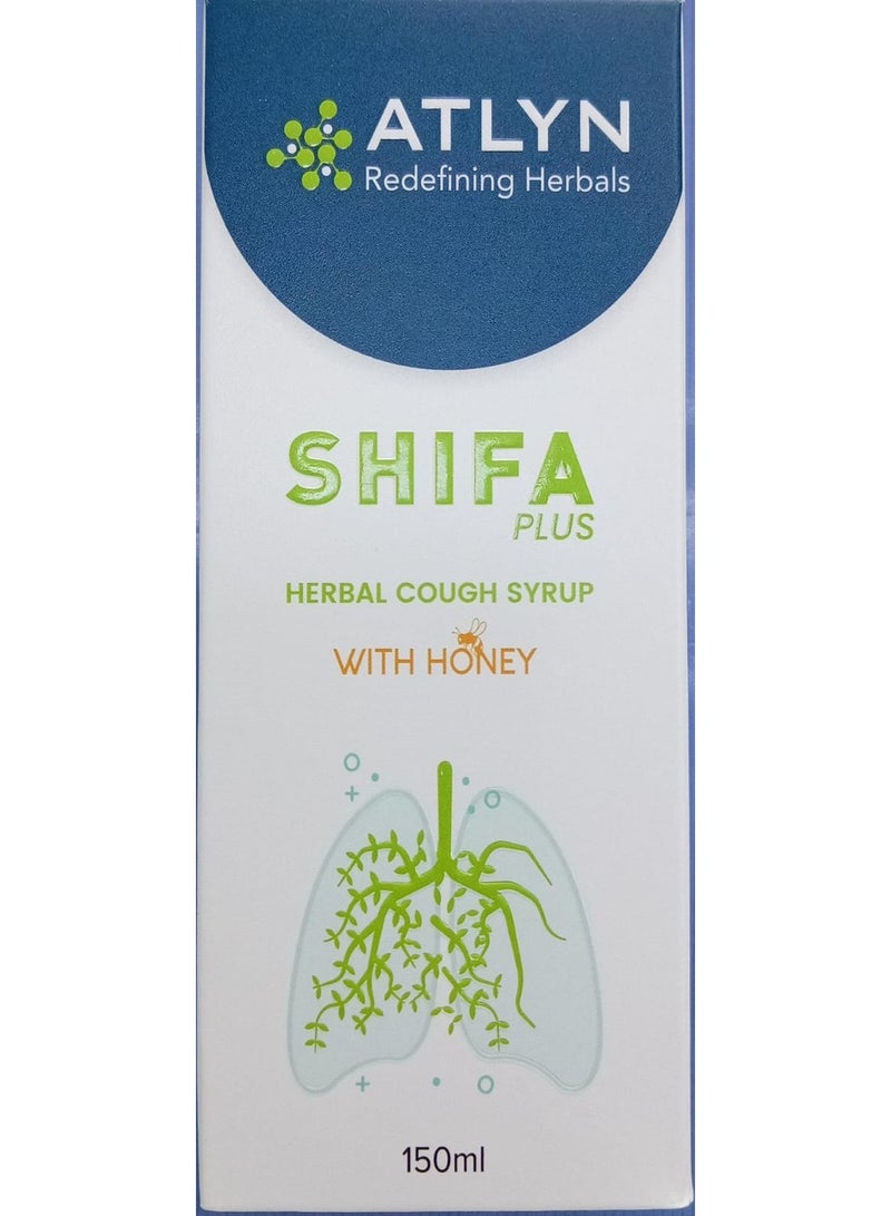 ATLYN SHIFA PLUS Herbal Cough Syrup with Honey (150 ml) - Image 1